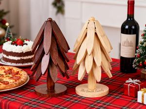 Posavasos de Madera Premium para Macetas, Soporte Rústico de Madera para Macetas, Resistente al Calor, Protección para Mesa de Comedor, Accesorio de Cocina - Product Image 6