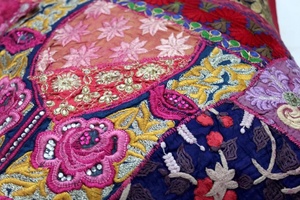 Patchwork Vintage funda de cojín Khambadiya hecho a mano algodón bordado bohemio ecléctico decoración del hogar cojín - Product Image 6