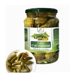 Cornichons marinés en saumure, best-seller, fabriqués au Vietnam, meilleur prix, délicieux, meilleure qualité, conditionnés dans un bocal Mason de 540 ml - Product Image 1