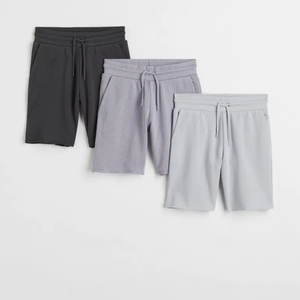 Pantalones Cortos Bermuda de Algodón Rosa de 220g con Logotipo Frontal para Hombre, Cintura Media, Elásticos, Casuales, de Color Sólido, Tejidos, Transpirables, con Bolsillos - Product Image 2