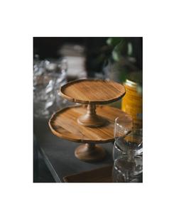 Elegante Soporte para Pastel de Madera Maciza Hecho a Mano, Duradero, Moderno, de Color Natural, Tamaño Personalizado para Aniversario de Compromiso - Product Image 3