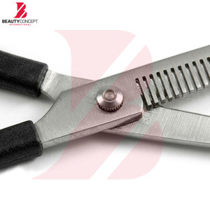 Ciseaux à effiler ergonomiques à manche noir avec dents fines, ciseaux de barbier professionnels pour une texturisation précise des cheveux - Product Image 2