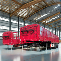 Prix d'usine 40 pieds 3 essieux semi-remorque camion bétail ferme cargaison avec clôture en acier pour le transport d'animaux de ferme pour l'agriculture