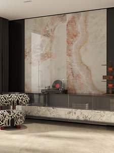 Dalle <span class=keywords><strong>de</strong></span> pierre frittée blanche aspect marbre rose moderne 1600x3200mm pour plan <span class=keywords><strong>de</strong></span> toilette et lavabo <span class=keywords><strong>de</strong></span> salle <span class=keywords><strong>de</strong></span> bain - Product Image 5