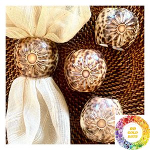 Anillo para Servilletas de Concha de Cauri Tigre Hecho a Mano, Adorno de Mesa para Decoración Tropical del Hogar, Restaurantes de Playa y Tiendas de Regalos - Product Image 6