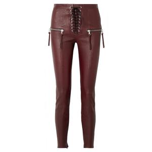 Pantalon en cuir décontracté pour homme AZORES SPORTS, coupe slim, fermeture boutonnée, motif droit, léger, délavage foncé, taille mi-haute, écologique - Product Image 1