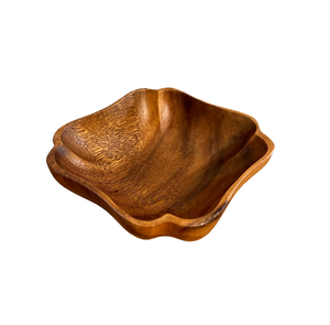 Large Natural Wooden Mixing Bowl with Unique Shape for Cooking Baking Salad Preparation and <b>Kitchen</b> Serving Use - Product Image 3