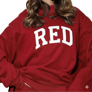 Sudadera de punto extragrande para mujer con estampado de letras blancas, cuello redondo, manga larga, informal, para otoño - Product Image 2