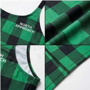 North Approach Women's Green Plaid 2 Piece Tankini <b>Set</b> With Shorts Quick Dry Swimwear - Product Image 4