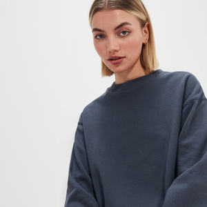 Sweat-shirt personnalisé pour femme en coton épais, style streetwear décontracté, col rond, fournisseur en gros - Product Image 3