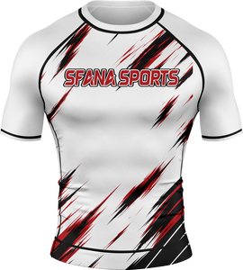 Rashguard à manches courtes pour homme en tissu respirant pour entraînement sans kimono et fitness - Product Image 4