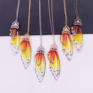 สร้อยคอปีกผีเสื้ออเนกประสงค์ สไตล์ยุโรป-อเมริกัน ขายดี ฮิตในอินเทอร์เน็ต จี้รุ้ง ข้ามพรมแดน - Product Image 3