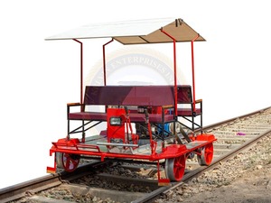 Heavy Duty Railway Track <b>Trolley</b> Rail Inspection <b>Trolley</b> Manual Maintenance Cart Industrial Rail Transport <b>Platform</b> Equipment - Product Image 4