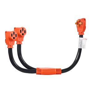 Sistemi Elettrici per Camper: Splitter NEMA 14-50 a 4 Poli da 50 Ampere 240V con Maniglie per RV ed EV - Product Image 1
