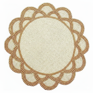 Napperon de table moderne de luxe avec broderie florale ethnique et perles de verre pour événements, maison, mariage, repas, café - Product Image 3