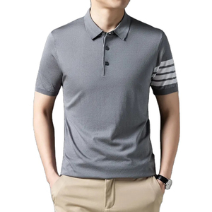 เสื้อโปโลขายดี ราคาถูก ดีไซน์ใหม่ สีพื้น ผ้าฝ้าย แขนสั้น เสื้อโปโลผู้ชาย สั่งทำโลโก้ ใส่สบายๆ - Product Image 6