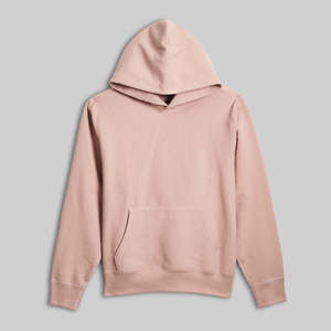 Sweat à capuche unisexe rose en polaire personnalisé pour homme, en coton éponge, avec broderie effet délavé, motif graphique tête de bovin rétro western, fabricant - Product Image 1