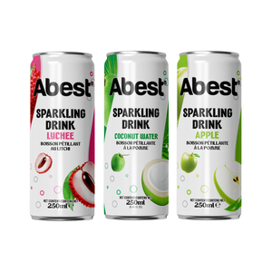 น้ำอัดลม ABEST รสชาติหลากหลาย เครื่องดื่มผลไม้ ลิ้นจี่ มะพร้าว แอปเปิ้ล น้ำผลไม้คาร์บอเนตไขมันต่ำ - Product Image 1