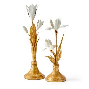 <b>Brass</b> <b>Candlestick</b> Holder Set of 3 Floral Design Taper Candle Holders for Home Decoration Durable Metal Stand - Product Image 3