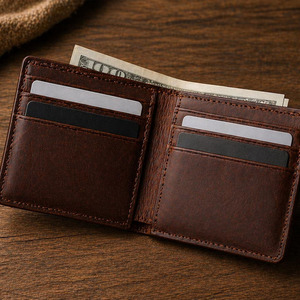 Cartera de Hombre Hecha a Mano con Bloqueo RFID, Delgada, Venta al Por Mayor, Proveedor OEM, Calidad Premium de Exportación, Precio Bajo, Personalizable - Product Image 2