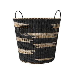 Hand Woven Water Hyacinth Eco-Friendly American Style 10-20L Capacity <b>Belly</b> Linen Planters Storage <b>Baskets</b> Wholesale Handmade - Product Image 1