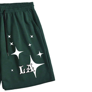 Nouvelle Arrivée 2026 – Short d'été respirant en mélange coton-polyester, séchage rapide, poches latérales, taille mi-haute avec cordon de serrage, imprimé sérigraphié - Product Image 3