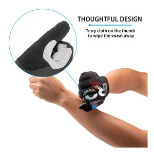Guantes cálidos antideslizantes con tecnología de pantalla táctil para ciclismo, hechos de tela elástica, impresión de silicona, palma acolchada, cuero de gamuza - Product Image 4