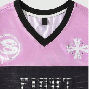 เสื้อฟุตบอลตาข่ายแบบซับลิเมชั่นสั่งทำพิเศษ คอปกโปโล พิมพ์หมายเลข เสื้อฟุตบอลสตรีทแวร์ ระบายอากาศได้ดี สไตล์วินเทจ - Product Image 6