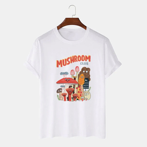 เสื้อยืดแขนสั้นสีขาวสำหรับผู้ชาย คอกลม ทรงปกติ ผ้าฝ้ายเจอร์ซีย์ ระบายอากาศได้ดี แห้งเร็ว เป็นมิตรกับสิ่งแวดล้อม รับผลิตตามแบบ OEM - Product Image 2