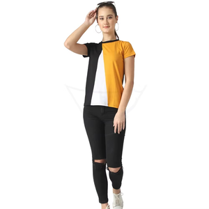Women's Three Panel <b>Hip</b> Hop Digital Printing Knitted Polyester/Cotton Streetwear Quick Dry Breathable T-Shirt Custom Logo Casual - Product Image 5