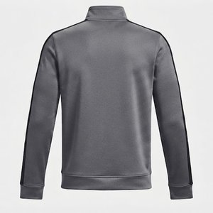 Novedades: Conjunto de Chándal Gris para Hombre con Logotipo Personalizado, de Poliéster, Informal, para Otoño, Transpirable, con Sudadera de Cuello Alto y Pantalones - Product Image 5