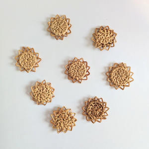 Poignée de porte en rotin tressé à bas prix, bouton de placard de cuisine, poignée naturelle pour portes intérieures, décoration - Product Image 1