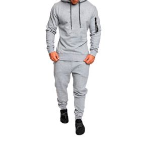 Conjuntos Deportivos Casuales Transpirables de Invierno para Hombre, Tallas Grandes, con Logotipo Personalizado, 16 Colores, Sudadera con Capucha y Pantalones de Felpa - Product Image 5