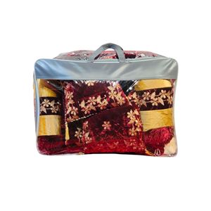 Parure de lit de mariage de style américain Premia Gold Luxe 8 pièces, motif floral 3D, drap de lit haut de gamme, motif uni, 4 pièces pour la maison, l'hôtel, cadeau - Product Image 1
