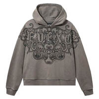 Sweat-shirt à capuche personnalisé de haute qualité pour hommes, DTG, DTF, sublimation, strass, streetwear décontracté, vêtements de mode pour l'extérieur
