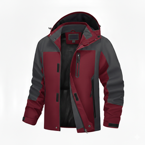 Veste d'hiver isolée en softshell pour homme, personnalisée, imperméable, coupe-vent, avec col roulé zippé, manches longues, imprimé - Product Image 1