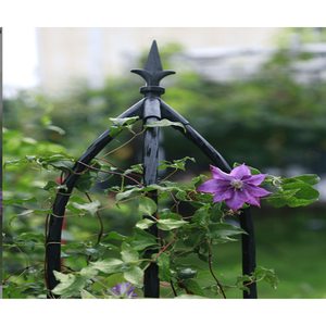 Obelisco Nero Leggero Antiruggine da 1,9 m, Supporto per Traliccio in Metallo a Torre Alta per Recinzioni da Giardino e Cortili - Product Image 2