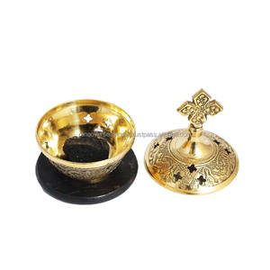 Brûleur d'encens à charbon de bois en laiton de qualité supérieure avec sous-verre pour le calme et l'énergie spirituelle à un prix raisonnable - Product Image 2