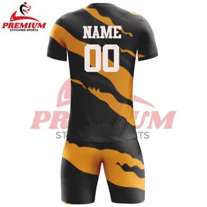 Tenues de football de qualité supérieure, manches courtes, séchage rapide, sublimées, uniformes de football de haute qualité avec logo personnalisé - Product Image 4