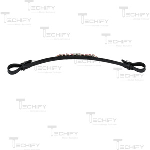 Luxury Crystal Horse Browband Black Leather Headstall with Orange Rhinestone Decoration for <b>Equestrian</b> Riding - Product Image 5