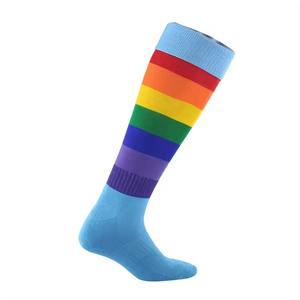 Chaussettes de compression pour homme, hauteur genou, avec logo personnalisé, chaussettes unies pour l'équitation, chaussettes d'athlétisme. - Product Image 6