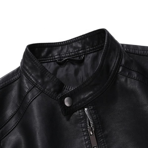 Veste en cuir de vache véritable pour homme, style simple et décontracté, disponible en plusieurs coloris, pour le printemps et l'automne, veste en cuir véritable tendance pour homme, OEM - Product Image 5