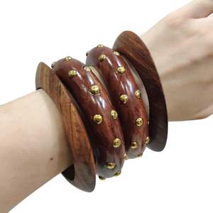 กำไลไม้ทำมือดีไซน์ใหม่เครื่องประดับแฟชั่นกำไลไม้สำหรับเป็นของขวัญ - Product Image 6