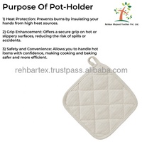 Support de casserole gaufré de luxe 100 % coton de haute qualité, résistant à la chaleur, protection des mains, logo personnalisé, taille sur mesure, pour cuisine