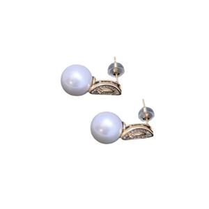 Freshwater 9-10mm S925 <b>Silver</b> Women's <b>Earrings</b> Strong Light Purple <b>Pearl</b> with Fine Flaws Minimalist Design Earstuds - Product Image 5