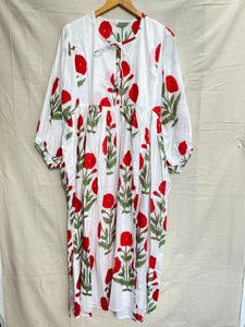 Vestido Largo Informal de Algodón de Alta Calidad, Moderno y Bohemio, con Material Ligero, Disponible para la Venta - Product Image 2