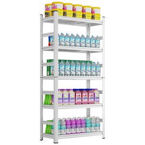 Scaffale Regolabile in Altezza da 71 Pollici con Capacità di 907 kg, Unità a Cinque Ripiani con Pannelli Resistenti ai Graffi e all'Usura - Product Image 5