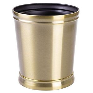 Elegant Decorative Portable Aluminum Waste <b>Bin</b> Open Top Geometric Pattern High Traffic Areas <b>Large</b> Volume Bulk Garbage Lobby - Product Image 2