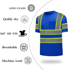 Chemise de travail haute visibilité bicolore à manches longues, best-seller, 100% polyester, chemise de sécurité réfléchissante haute visibilité - Product Image 4