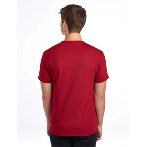 เสื้อยืดสีแดงเปล่ายี่ห้อเจอร์ซีส์สำหรับทุกเพศ ขายส่ง เสื้อยืดพิมพ์โลโก้ตามสั่ง สั่งซื้อเสื้อผ้าจำนวนมาก ผู้ผลิตเสื้อผ้าแบรนด์ส่วนตัว พร้อมพิมพ์ลาย - Product Image 2
